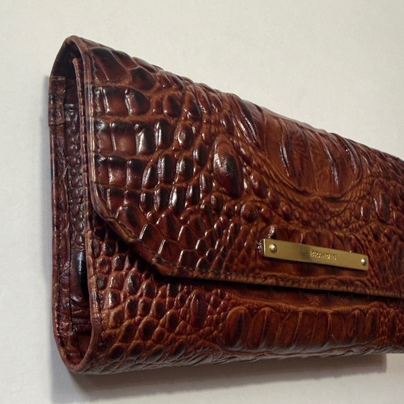 Brahmin Embossed Leather Wallet Set in Rich Brown - Picture 2 of 9